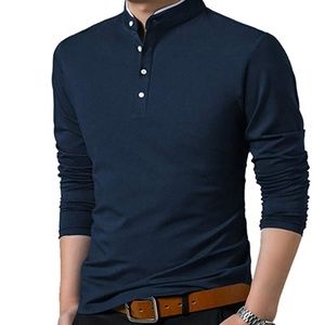 slim fit long sleeve polo